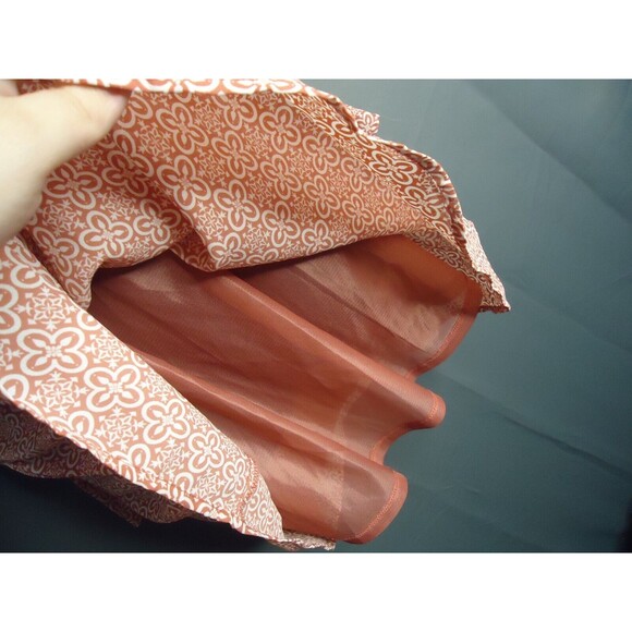 Lush Keyhole Cut Out Cross Body A Line Long Sleeve Dress Size XS Rose Geometric - Picture 6 of 14